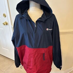 Like new men’s Champion Hooded Windbreaker/StadiumJacket Size X-LARGE